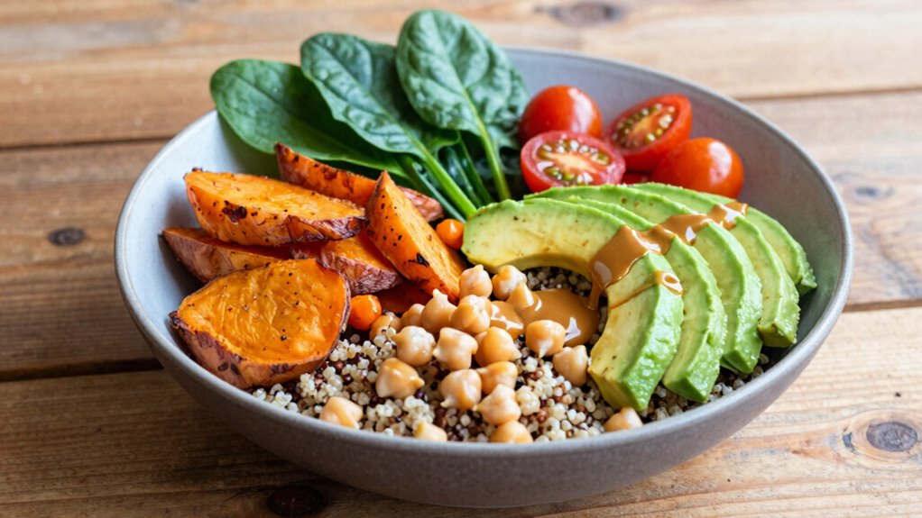 balanced colorful nourishing bowl