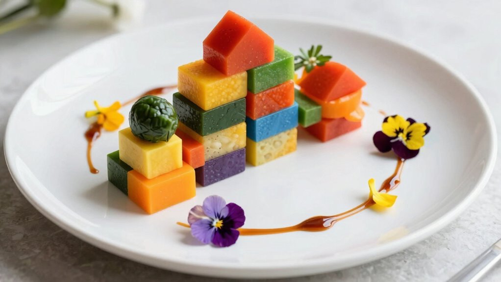 creative colorful engaging plating