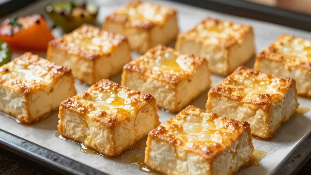 crispy oven baked tofu tips