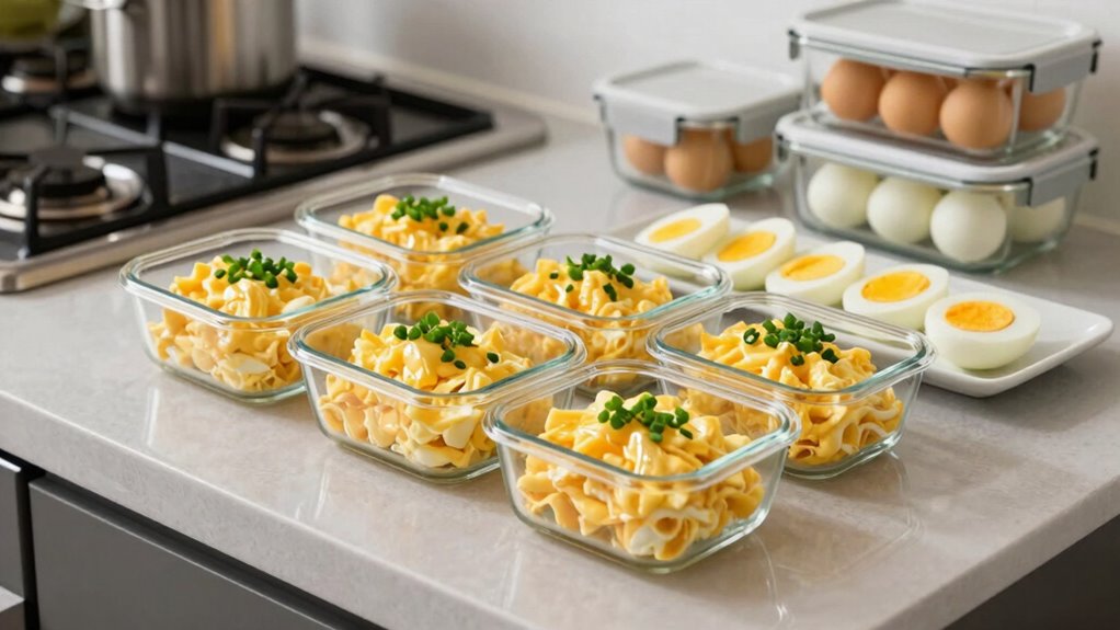 egg prep cook store reheat