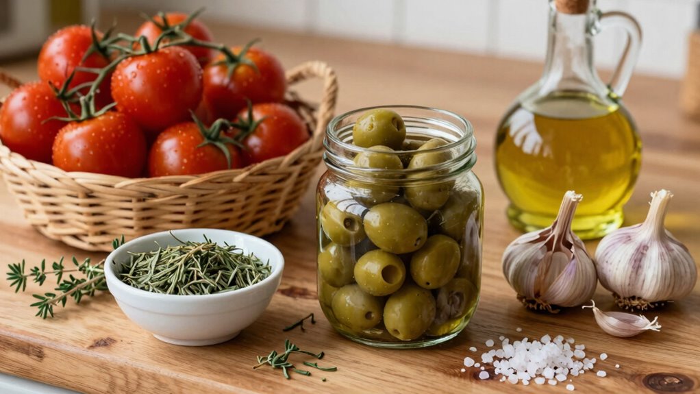 essential mediterranean pantry ingredients