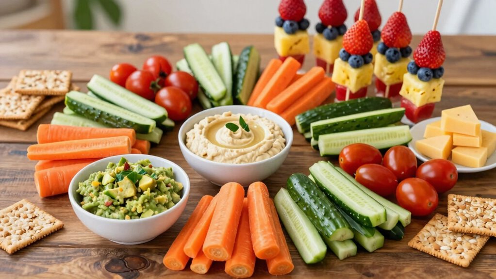 healthy colorful kids menu