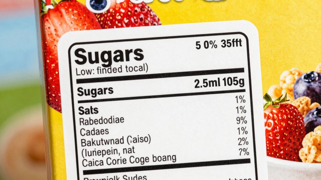 identify and read sugar labels