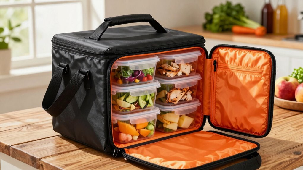 insulated organized portable food storage