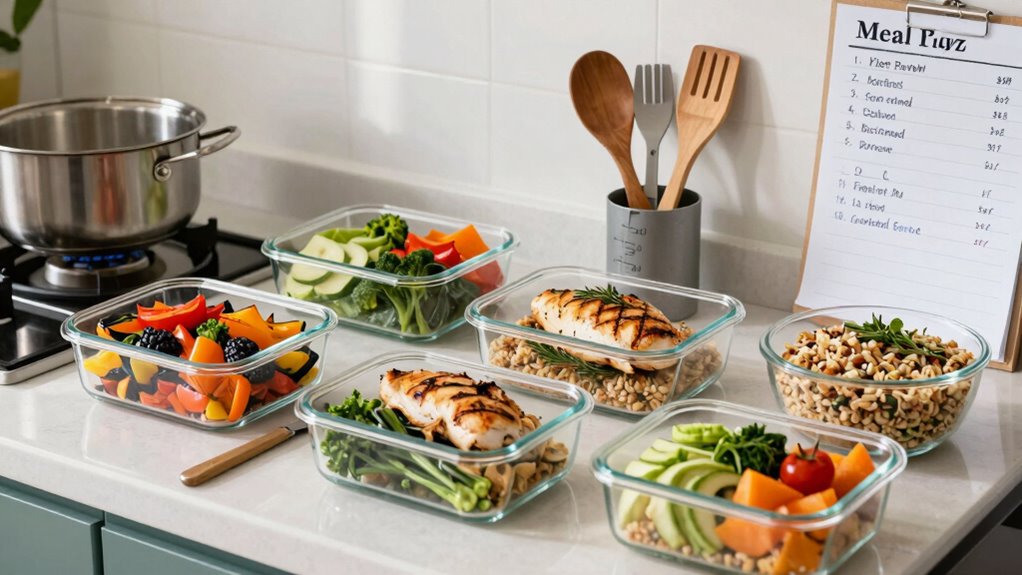 organized efficient weekly meal prep