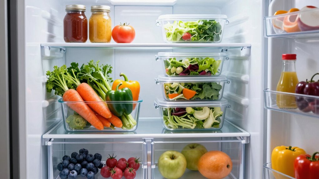 organized fridge promotes healthy eating