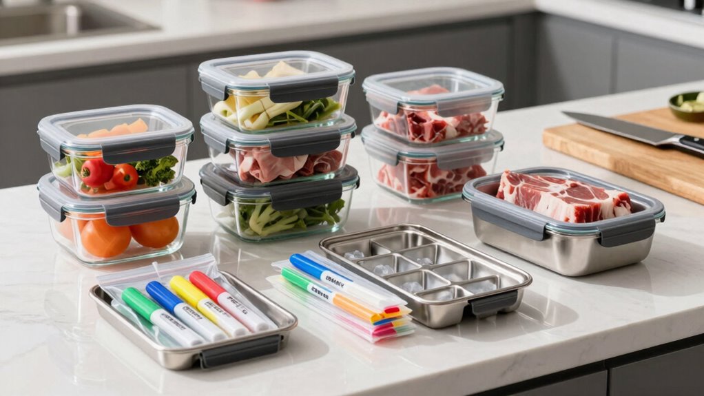 organized labeled freezer storage