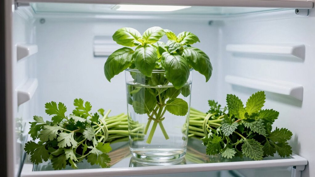 proper fridge herb storage