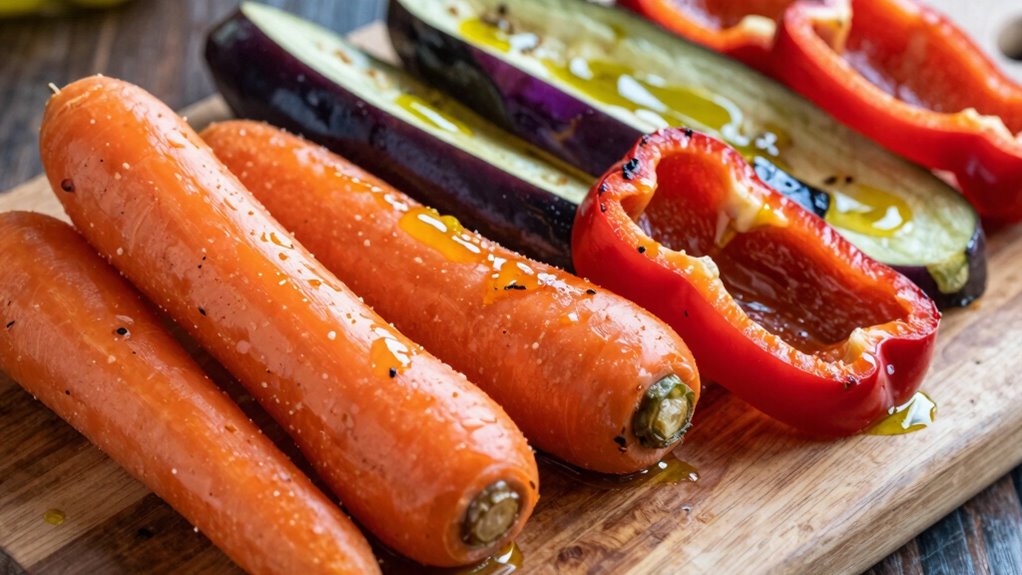 select fresh seasonal vegetables