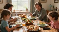 unplugged family dinner routine