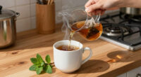 Peppermint tea before bed